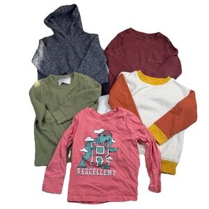 Lot Of 5 3T Boys Toddler Long Sleeve Shirts Old Navy Cat & Jack Used Multicolor